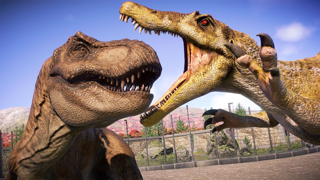 T-REX VS ALL HERBIVORE AND CARNIVORE IN PENNSYLVANIA - Jurassic World Evolution 2