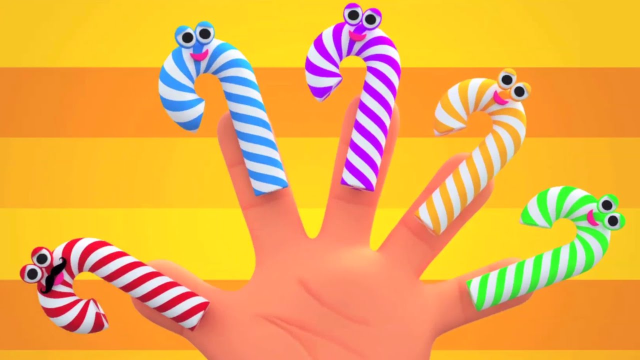 Candy Cane Finger Family Nursery Rhymes Kids Songs Baby Videos