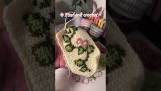 Crochet pixel grid! #shorts #crochet #viral #fypシ゚viral #pixelart #flowers