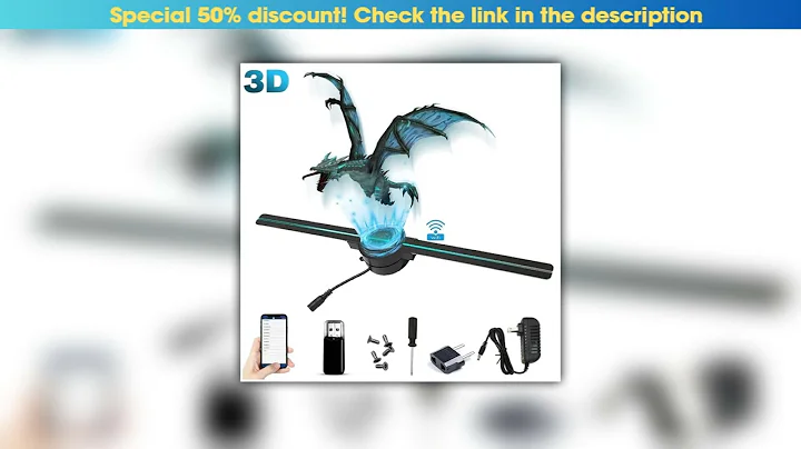 Unboxing 3D Hologram Fan 42CM WiFi 3D Holographic Projector Advertising Display Light HD Holographi