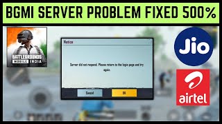 Bgmi Server not respond problem | Bgmi unable to connect to server | Bgmi network problem | Bgmi jio