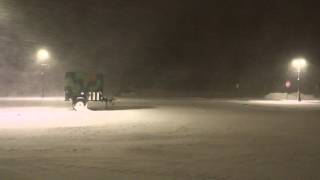 Blizzard wind sweeps through Sea Bright