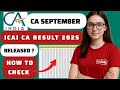 ICAI CA September 2025 Results Out: Check Your Foundation, Inter & Final Scores Now! 📊