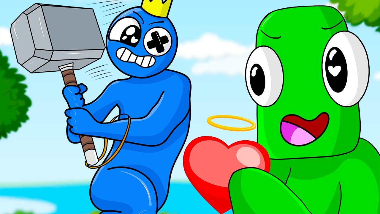 BLUE x GREEN are dating again Drawing Rainbow Friends Story 