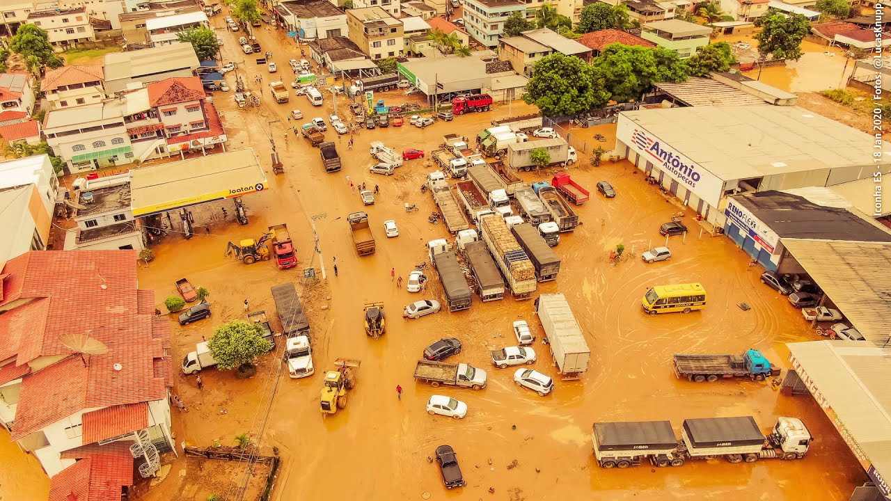 GTD17 - Fotos aéreas da enchente de Iconha em janeiro de 2020