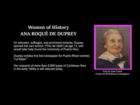 Women's History: "Ana Roque De Duprey"