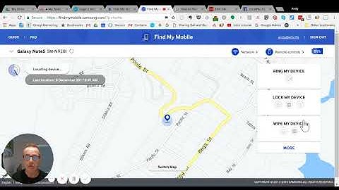 How do you find your Samsung mobile device on Samsung "Find my Device" website