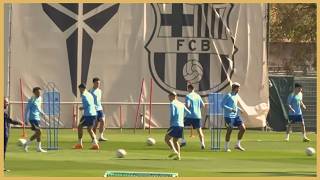 Fc Barcelona - Passing Combinations With Two Balls