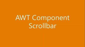 AWT Component Scrollbar