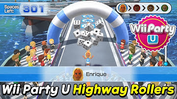 Wii Party U Highway Rollers Gameplay | Enrique Vs Eduardo Vs Matt Vs Claudia | Expert com | Wii파티U