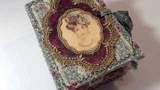 Vintage Mini Fabric and Lace Journal