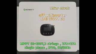 Growatt Inverter 12KW 48VDC SPE 12000 ES