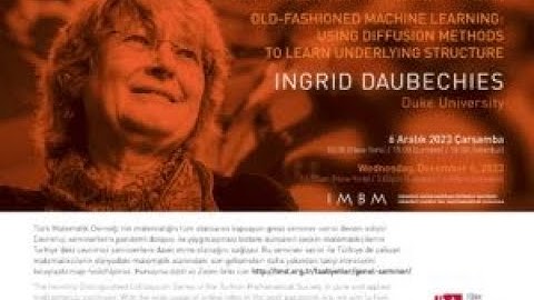 Ingrid Daubechies - Old-fashioned Machine Learning