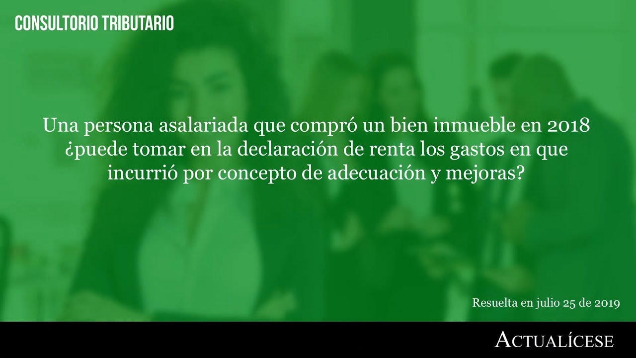 Registro en la declaración de renta de un bien inmueble impuestos directos e indirectos