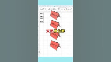 双面席位牌制作方法！#excel #wps #办公技巧 #0基础学电脑 #文员