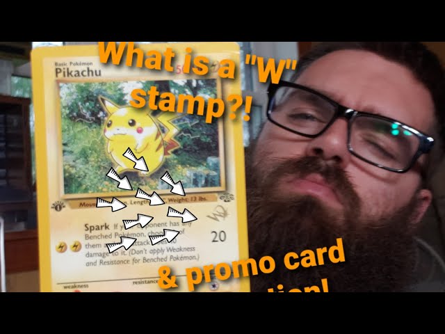 What is a W stamp Pokemon card? & promo card Showcase! - YouTube