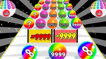 Rainey BALL RUN 2048 Infinity balls 🆚 Number master 2048 gameplay part 22