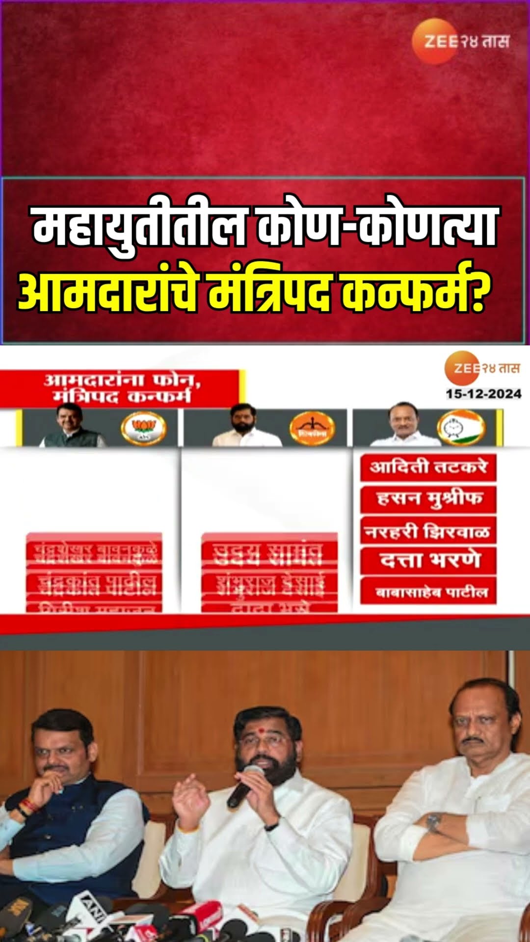 महायुतीतील कोण-कोणत्या आमदारांचे मंत्रिपद कन्फर्म? | Zee 24Taas