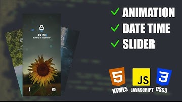 Html5 IOS Lock Screen UI with animation.How to Create screen lock ui using html css js.#webapp