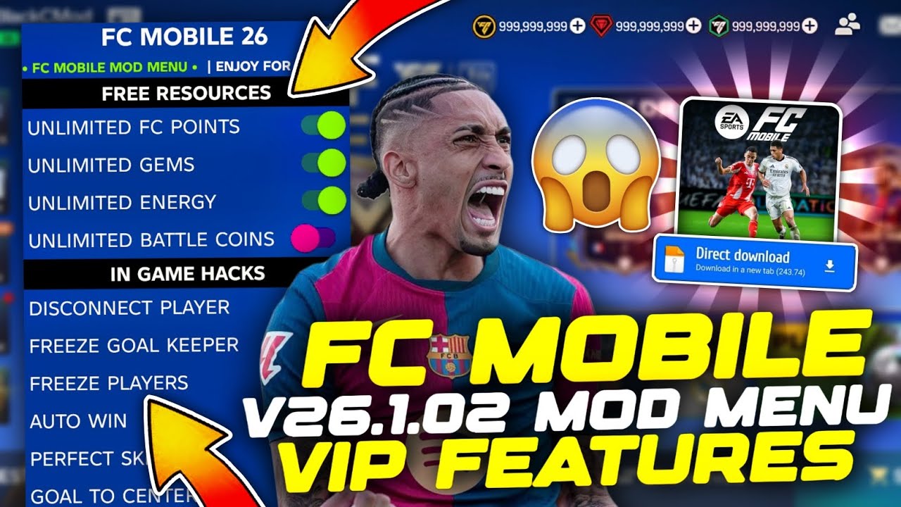 FC MOBILE MOD MENU V26.1.03 🔥 Unlimited Money, Fc Points | Fc Mobile Mod Apk