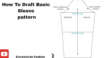 How to draft a Basic Sleeve pattern. #sewing #patterndesign #patternmaking #fashion