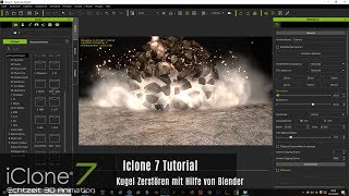Iclone 7 Tutoriall Kugel Zerstören mit Hilfe von Blender. screenshot 5