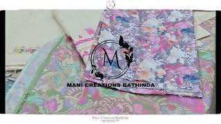 ਸਹਣ ਸਹਣ ਸਟ ਹਡ ਵਰਕ Mani Creations Bathinda 