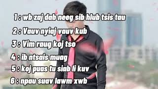 Zaj Dub    Top nkauj tawm tshiab    Kho siab      HEEV LI  nkauj qub 2020 = 2026