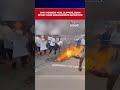DMK Workers Hurl Slippers, Burn Effigy Over Udhayanidhi Stalin's Detention | Trisha Remark Row