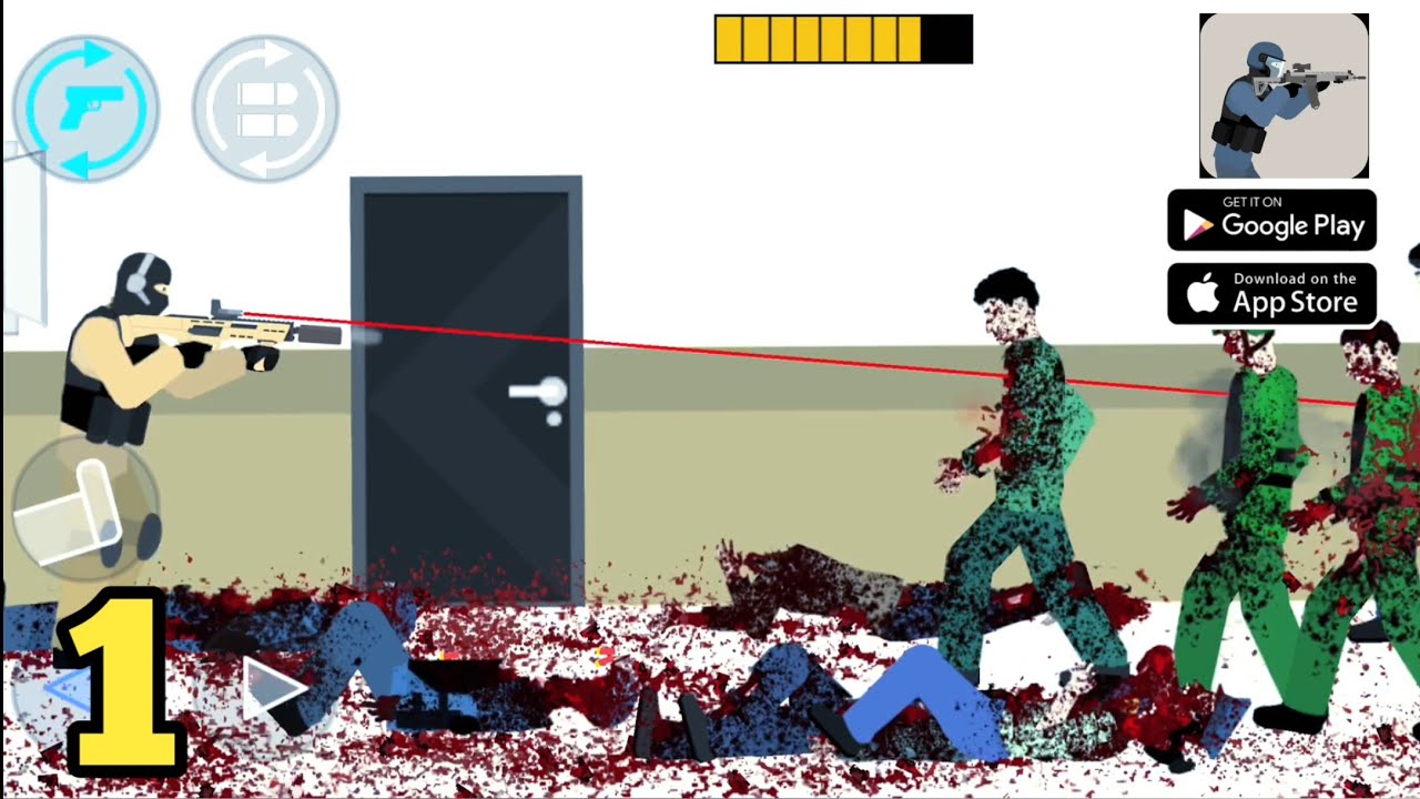 Flat Zombie Defence & Cleanup - Новое обновление, прохождение игры на Android, часть 1, офлайн.