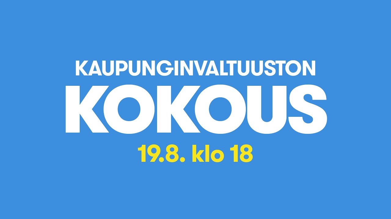 Vantaan kaupunginvaltuuston kokous 19.8.2024