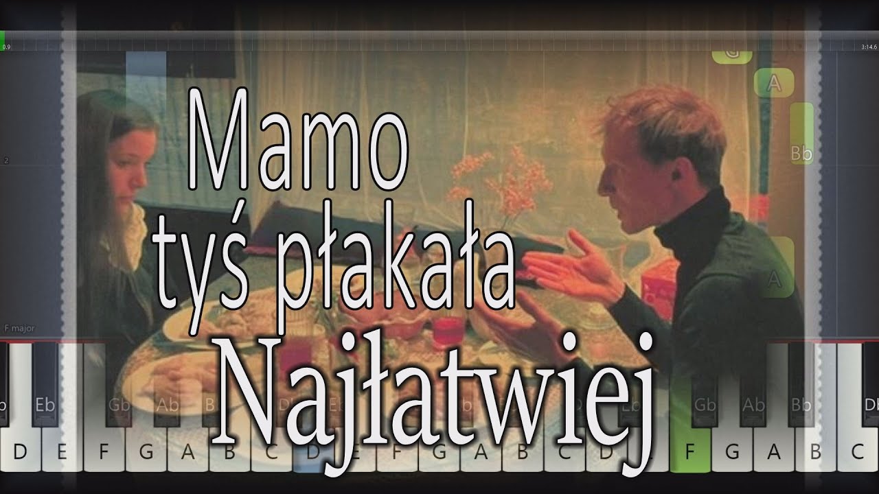 sanah i Igor Herbut -Mamo tyś płakała-łatwa-podkład-pianino-piano-cover-keyboard-tutorial-nuty-chord