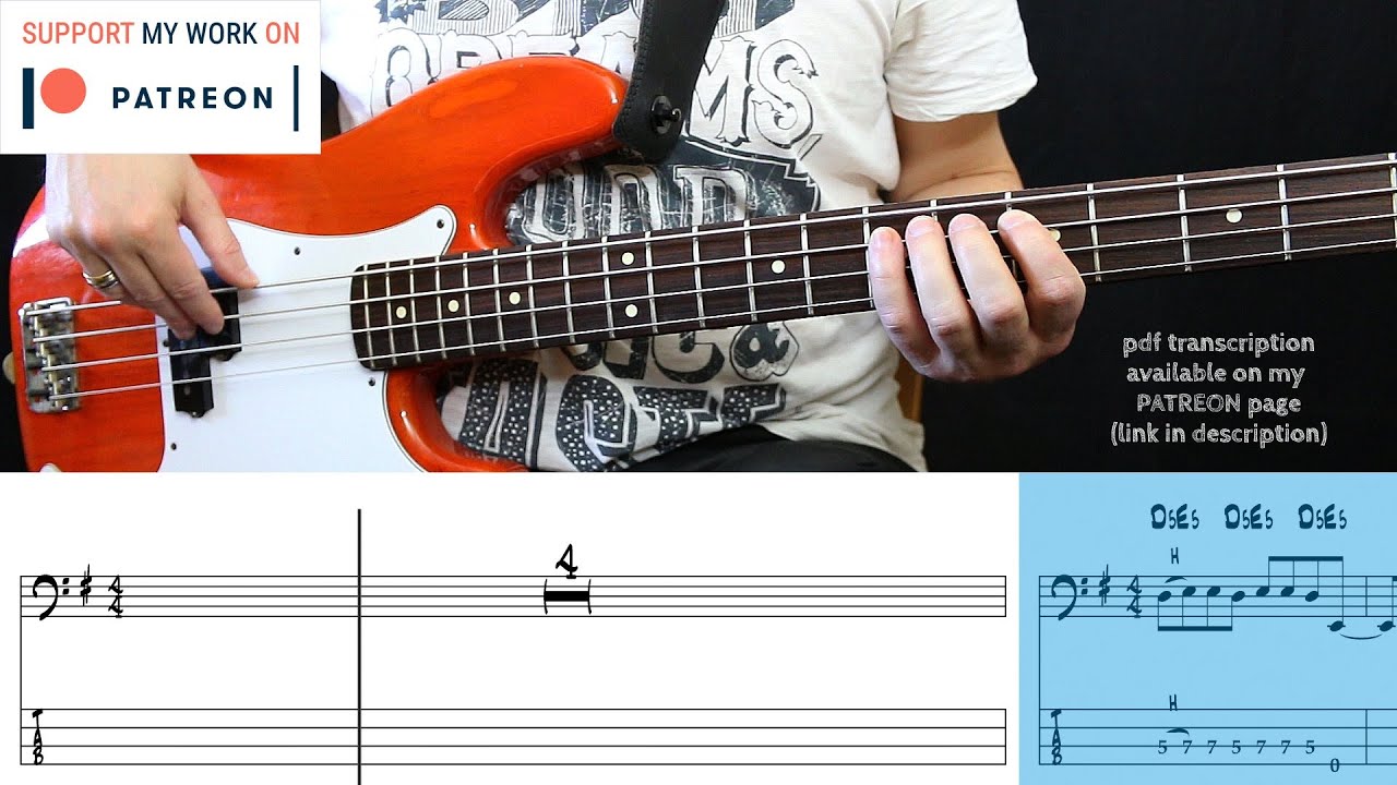 U2 I Will Follow Bass Cover Tabs Youtube