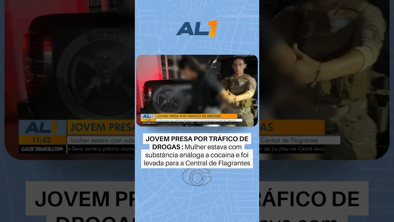 Polícia prende jovem suspeita de tráfico de drogas