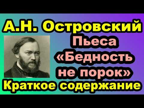 А.Н. Островский. Пьеса «Бедность не порок». Краткое содержание.