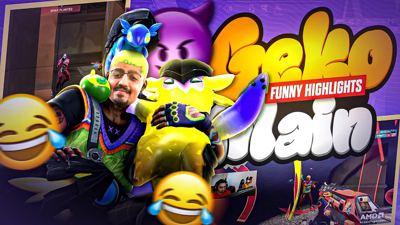 Valorant 5 Man Gekko Main | Funny Stream Highlights 😂