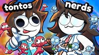 UN IMPERIO DE TONTOS vs IMPERIO DE GENIOS en Worldbox 🤓🤪