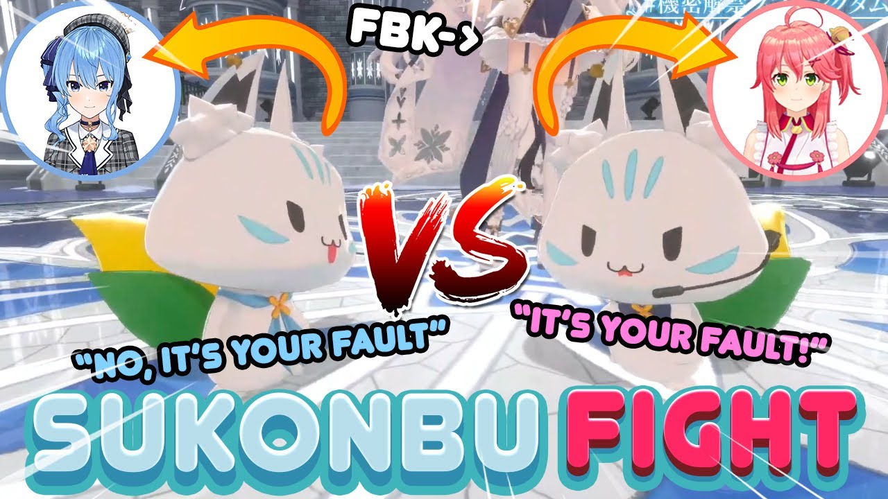 Suisei & Miko Intense Fight as They Turned Into Sukonbu【Suisei/ Miko / Fubuki / FubuMiComet】