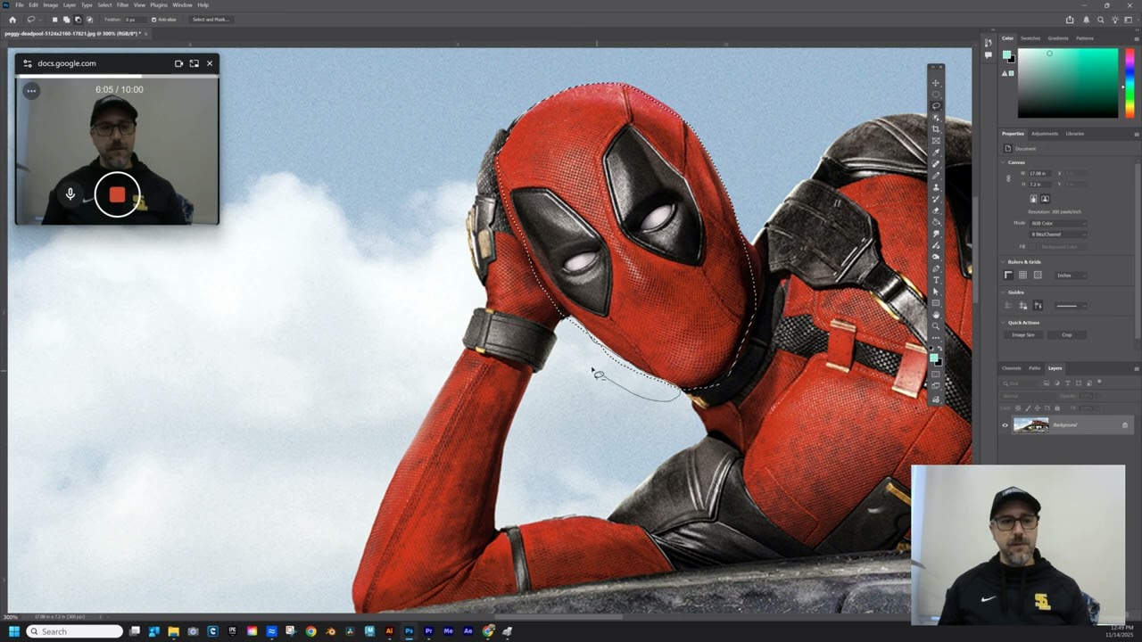 Using the Selection tools in Photoshop 2025