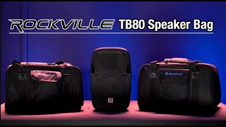All About Your Rockville TB80 Lightweight Rugged Speaker Bag Carry Case For 8" DJ PA Speakers