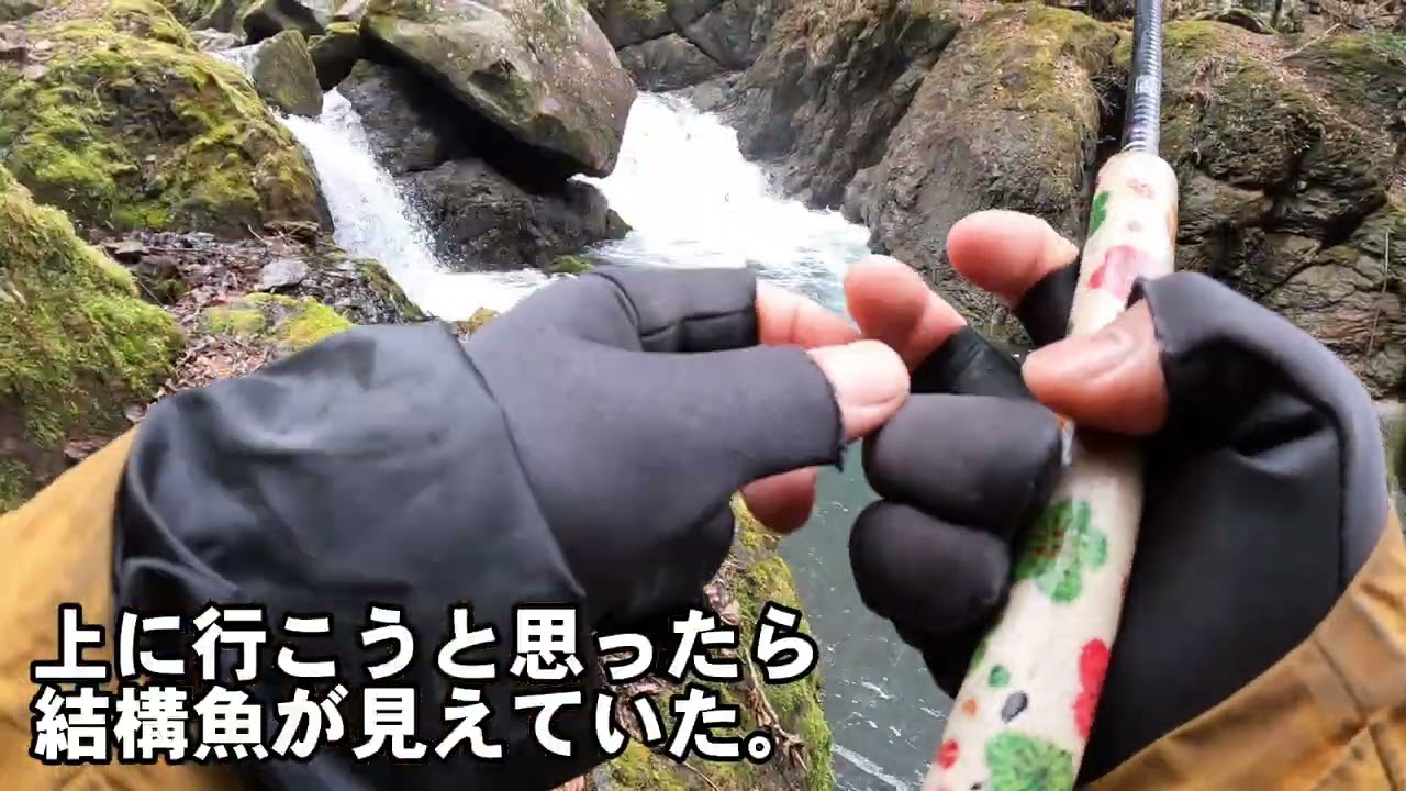 大増水の渓流でテンカラ釣り/テンカラ大魔王降臨