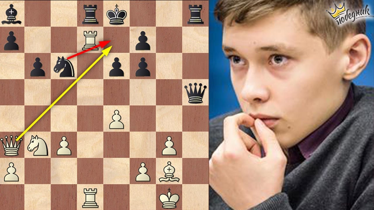 ŽRTVA DAME 15-ogodišnjeg ESIPENKA za mat  | Queen's Gambit | Esipenko - Salomon |
