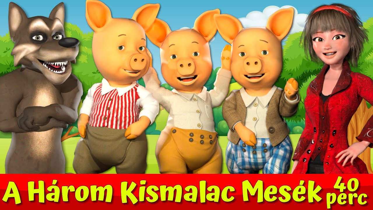 A Három Kismalac És A Farkas 🐷🐺🔴I Nati Mesék I Magyar Tündérmesék