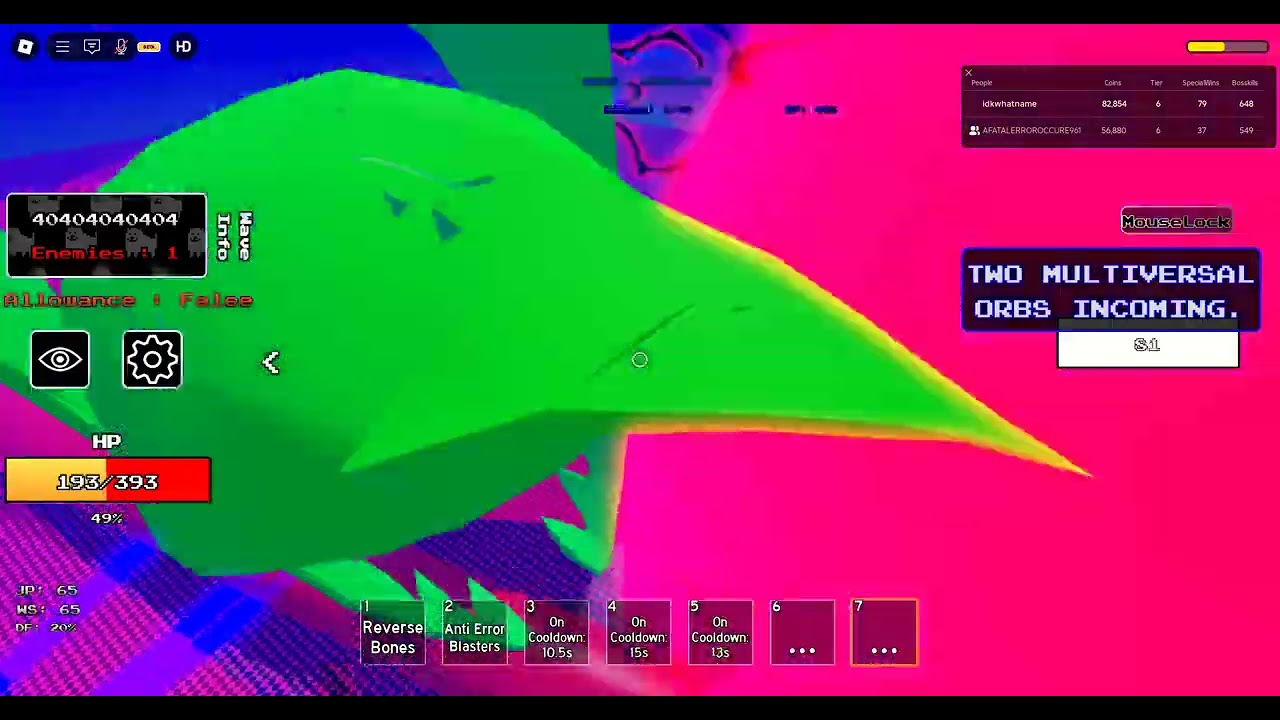 soloed error 404 sans boss with anti error -- Funni Ops Reborn (half solo recorded)