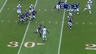 Ed Reed Pick Six in Miami Wildcard Playoffs (2008)