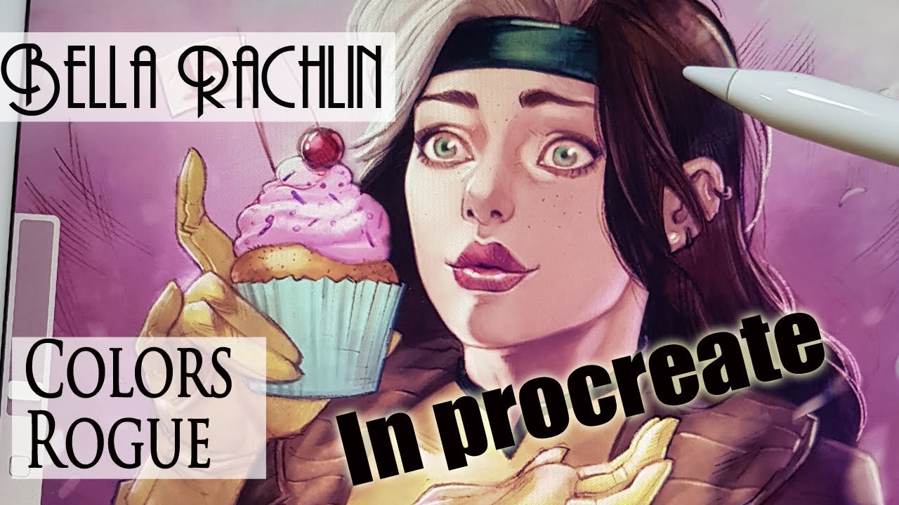 Bella Rachlin coloring Rogue in Procreate - YouTube