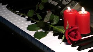 Piano With Candles And Rose Stock Video screenshot 5