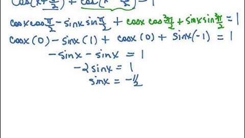 Ls2.4 Video 7: Sum and Difference Formulas 7