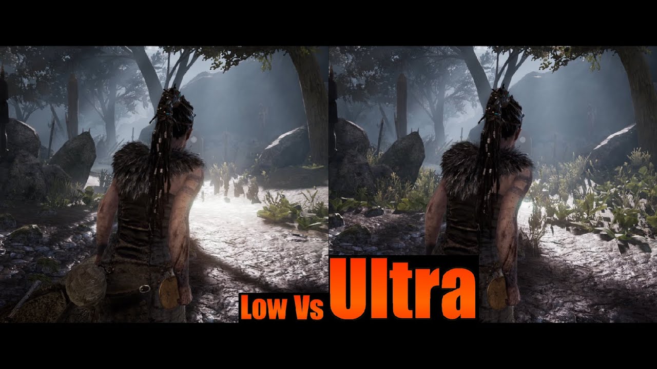 Hellblade: Senua's Sacrifice Low Vs Ultra Settings 4K 60fps