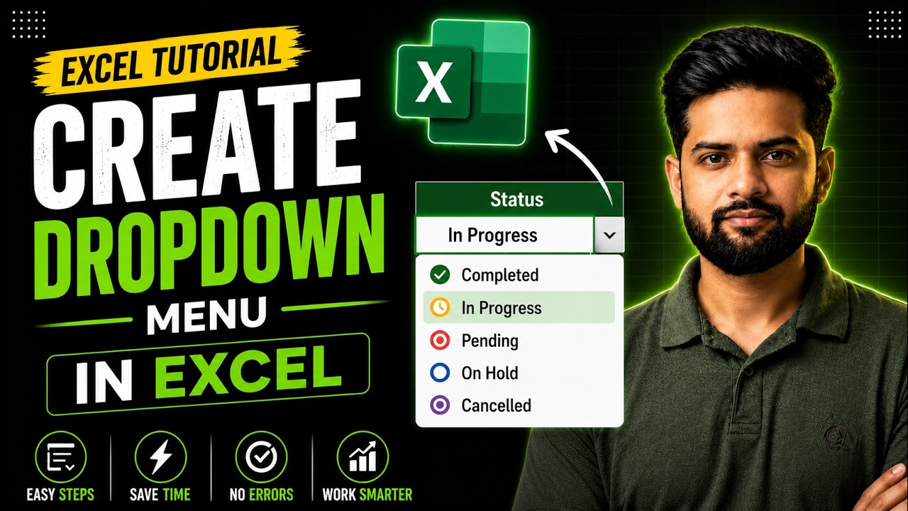 Advanced Excel Tutorial | How to Create Dropdown Option in Excel ...